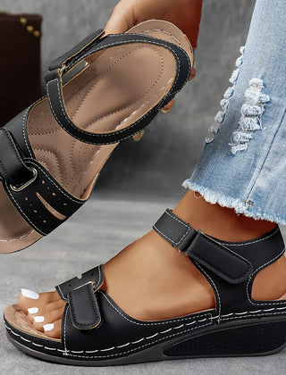 Women's Sandals | Strappy Wedge Sole Open Toe Orthopedic
