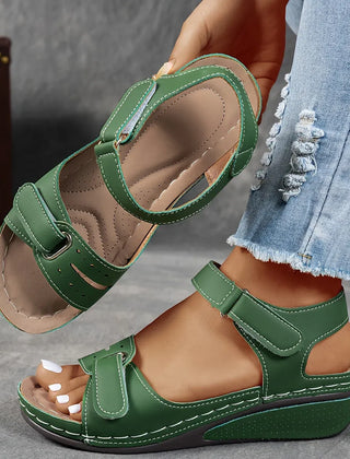 Women's Sandals | Strappy Wedge Sole Open Toe Orthopedic