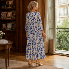 Honora-Pearl Floral Midi Dress - Lead Alternate View
