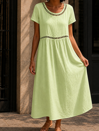 Valentina-Claire Empire Dress - Light Green