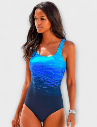 Women's Onesie Swimsuit | Gradient Print Supportive Straps Streamlined