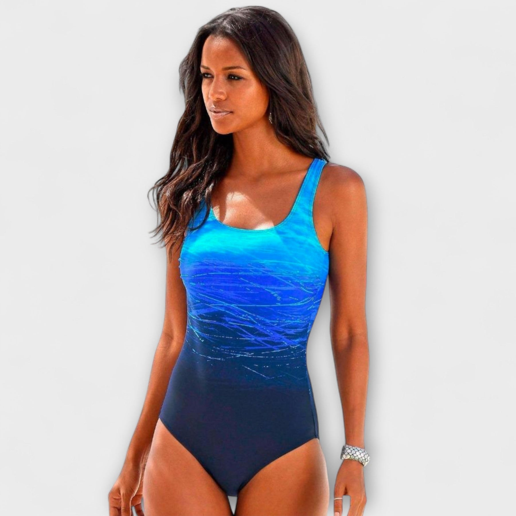 Women's Onesie Swimsuit | Gradient Print Supportive Straps Streamlined