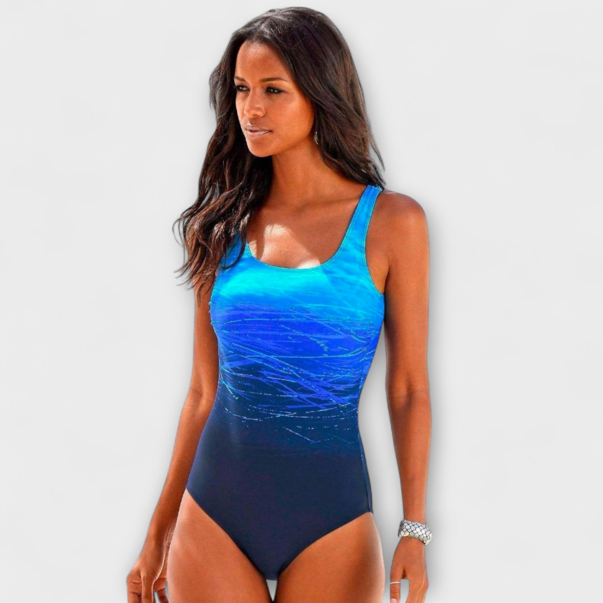 Women's Onesie Swimsuit | Gradient Print Supportive Straps Streamlined