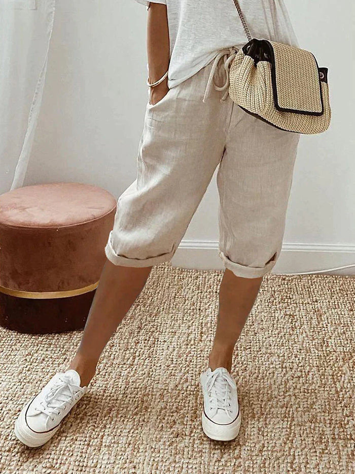 Women's Beach Shorts | Relaxed Fit Drawstring Elastic Waist