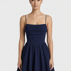 Women's Red Dress | Mini Length Corset Cami Straps