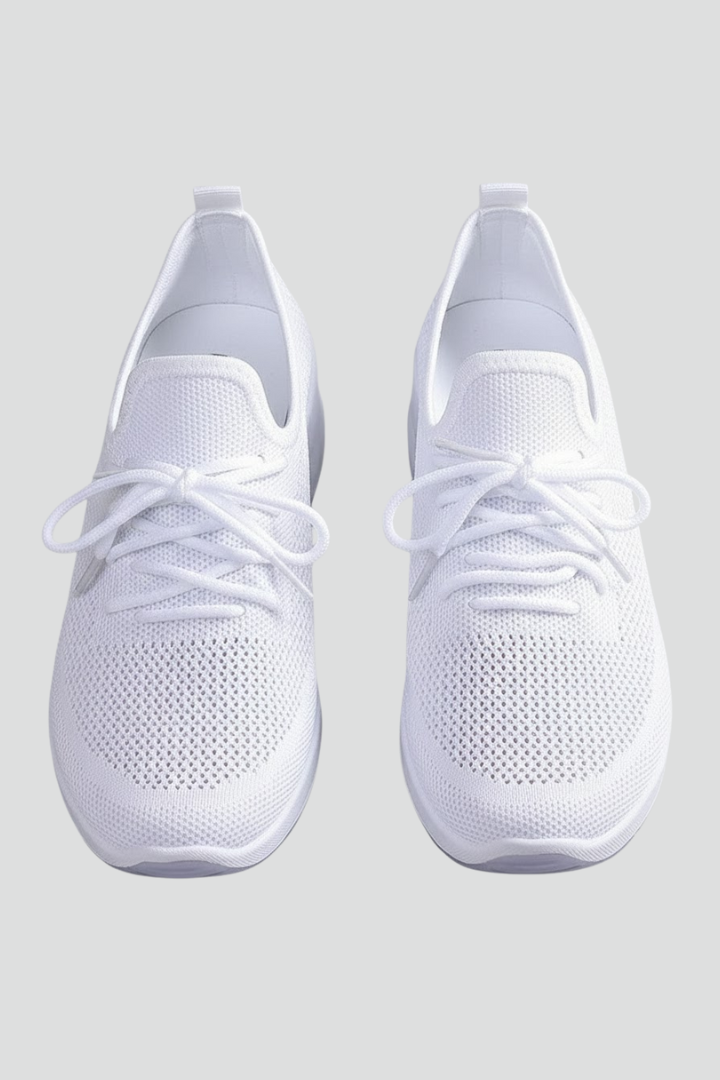 Women's Sneakers | Knit Upper Lace-Up Low-Top