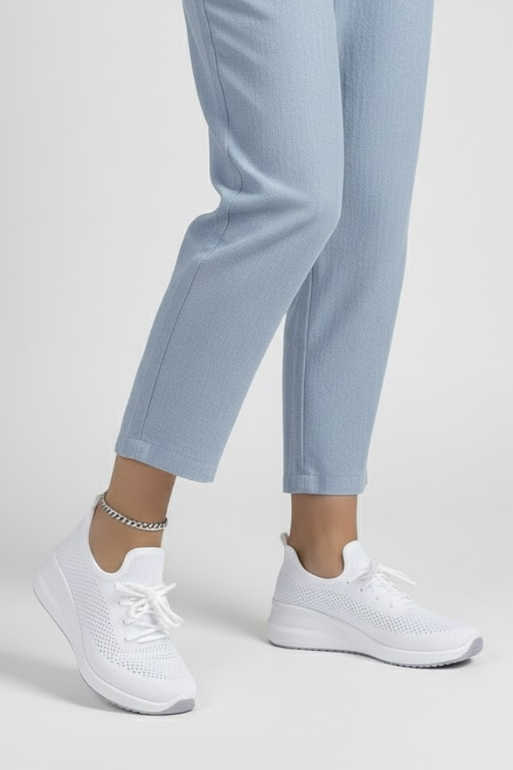 Women's Sneakers | Knit Upper Lace-Up Low-Top