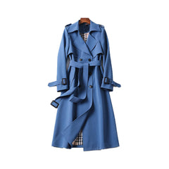 Women's Trench Coat | Double-Breasted Belt Buckle Cuffs