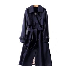 Women's Trench Coat | Double-Breasted Belt Buckle Cuffs