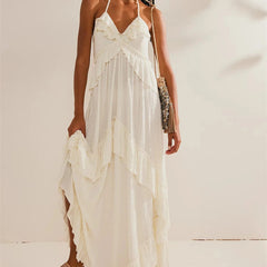 Mirasol | Tiered Ruffle Halter Maxi Dress oaklynwear