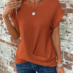 Pauline | Textured Short-Sleeve Top