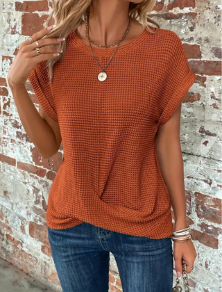 Pauline | Textured Short-Sleeve Top