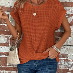 Pauline | Textured Short-Sleeve Top