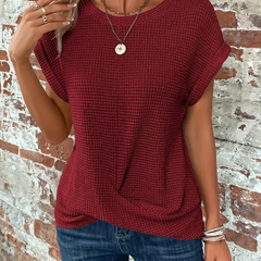 Pauline | Textured Short-Sleeve Top