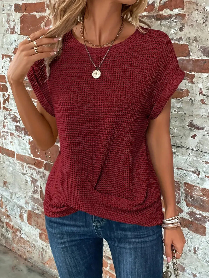 Pauline | Textured Short-Sleeve Top