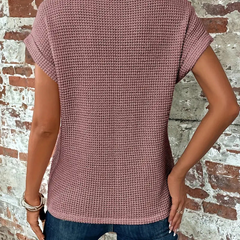 Pauline | Textured Short-Sleeve Top
