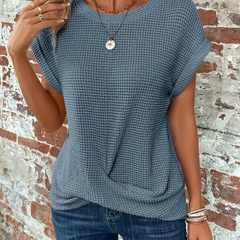 Pauline | Textured Short-Sleeve Top