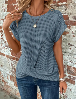 Pauline | Textured Short-Sleeve Top