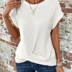 Pauline | Textured Short-Sleeve Top