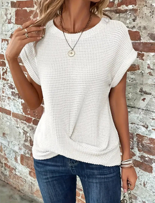 Pauline | Textured Short-Sleeve Top