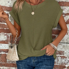 Pauline | Textured Short-Sleeve Top