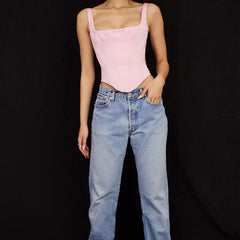 Chic women's longline shaping bustier top, perfect for an elegant silhouette & evening wear.