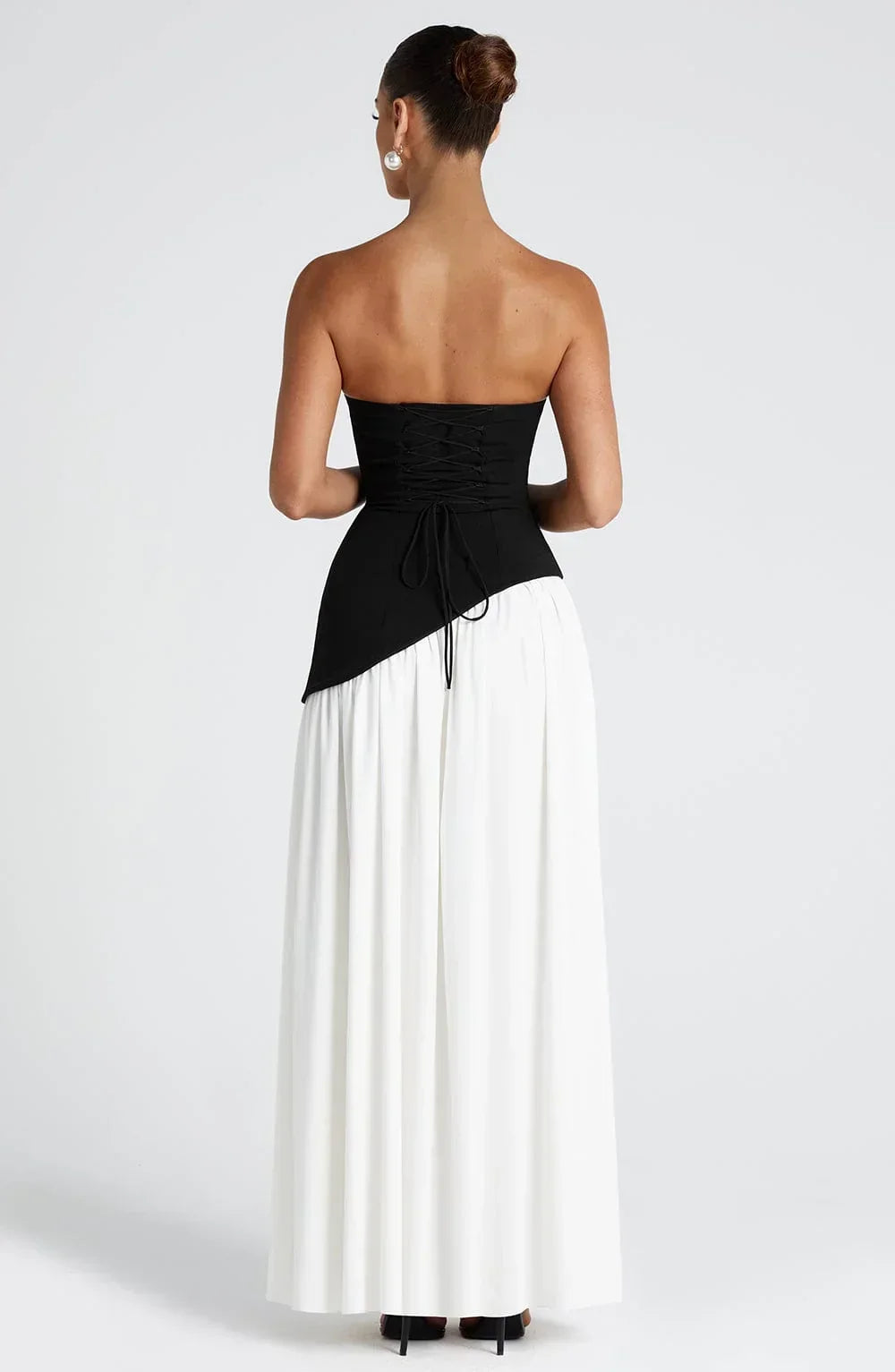 Women's Formal Dress | Maxi Strapless Choker Draped