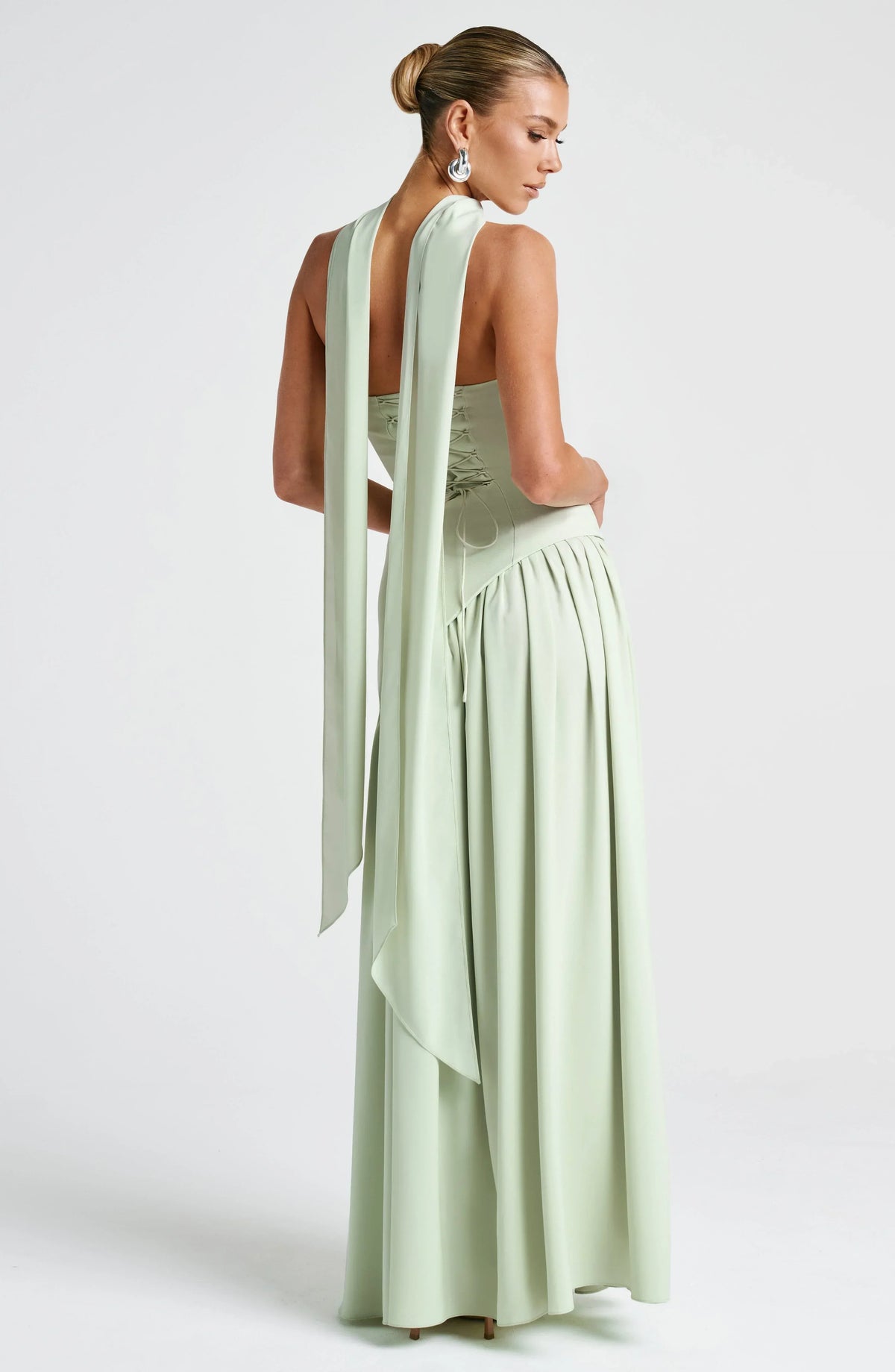 Women's Formal Dress | Maxi Strapless Choker Draped