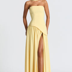 Women's Formal Dress | Maxi Strapless Choker Draped
