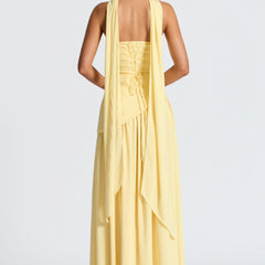 Women's Formal Dress | Maxi Strapless Choker Draped