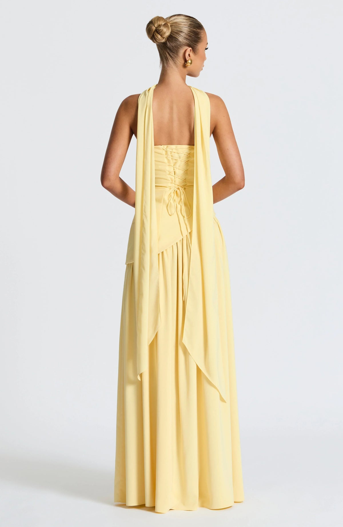 Women's Formal Dress | Maxi Strapless Choker Draped