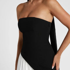 Women's Formal Dress | Maxi Strapless Choker Draped