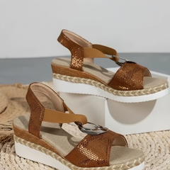Women's Platform Sandals | Open Toe Wedge Buckle Strap