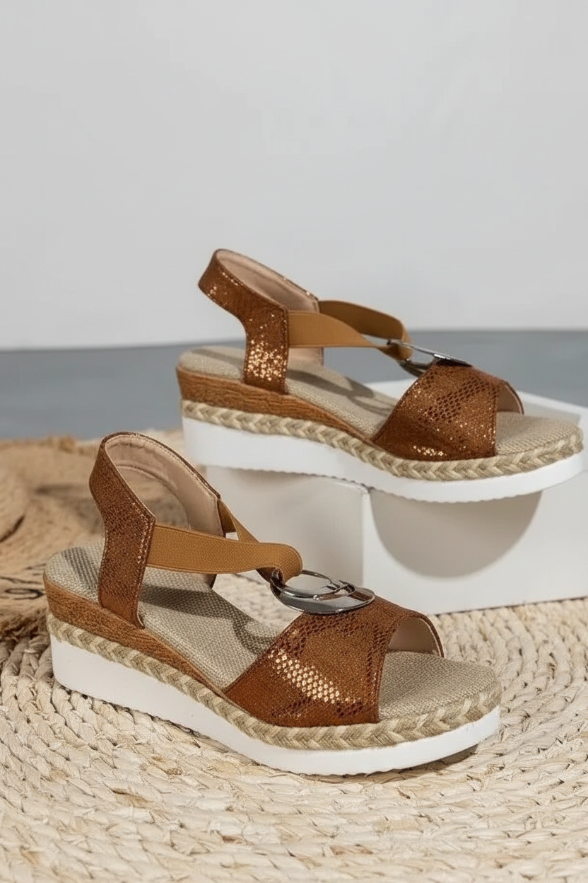 Women's Platform Sandals | Open Toe Wedge Buckle Strap