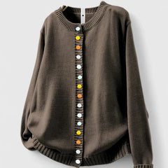 Soloura | Women's Knit Cozy Comfortable Cardigan Sweaters — Brown