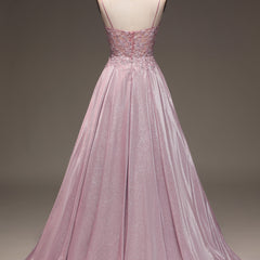 Chic light pink embellished maxi party dress for women, a stunning formal gown perfect for wedding guests.