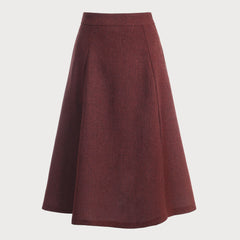 Women's Midi Skirt | A-Line High Waist Tweed