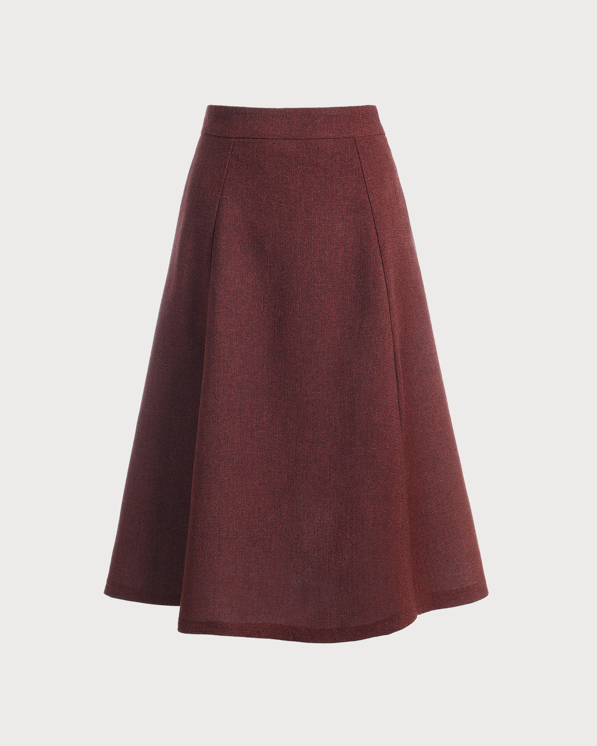 Women's Midi Skirt | A-Line High Waist Tweed