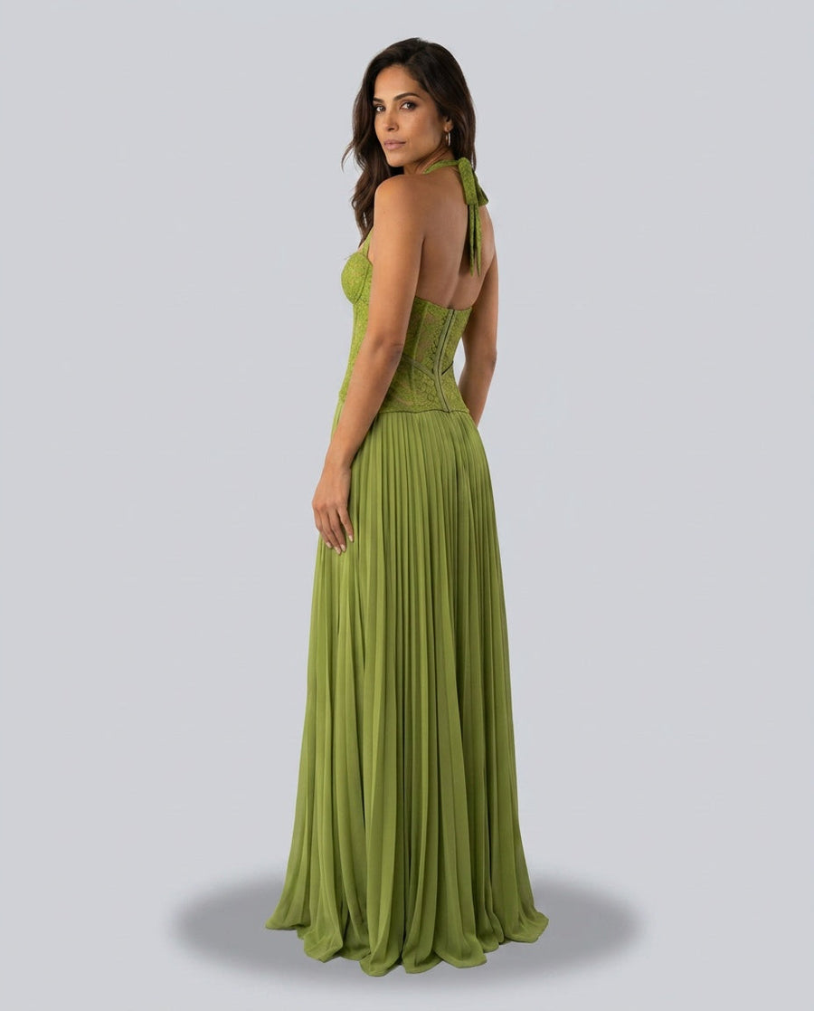 Women's New Year Dress | Sweetheart Neckline Sleeveless Maxi Pleated