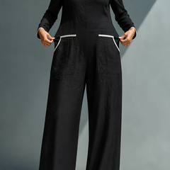 Women's Jumpsuit | Cold Shoulder Long Sleeve Wide Leg