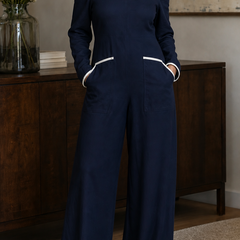 Women's Jumpsuit | Cold Shoulder Long Sleeve Wide Leg