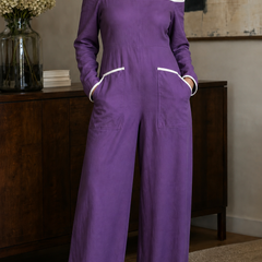 Women's Jumpsuit | Cold Shoulder Long Sleeve Wide Leg