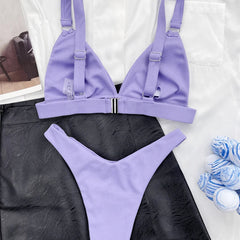 Vera | Unieke & trendy bikini in de kleur Zwart voor dames in Beach stijl ideaal voor de zomer.
