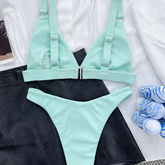 Vera | Unieke & trendy bikini in de kleur Zwart voor dames in Beach stijl ideaal voor de zomer.
