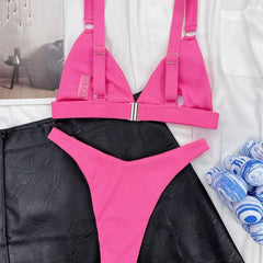Vera | Unieke & trendy bikini in de kleur Zwart voor dames in Beach stijl ideaal voor de zomer.