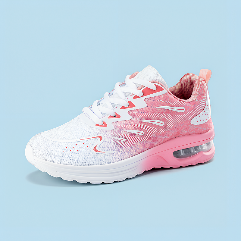 Women's Platform Gym Shoe | Lace-Up Air-Cushion Heel Wave-Pattern