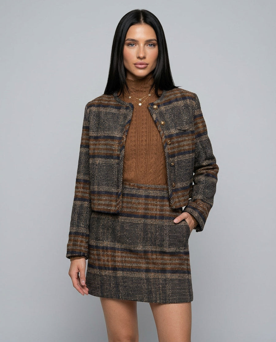 Women's Mini Skirt | Striped Natural Waist Polyester